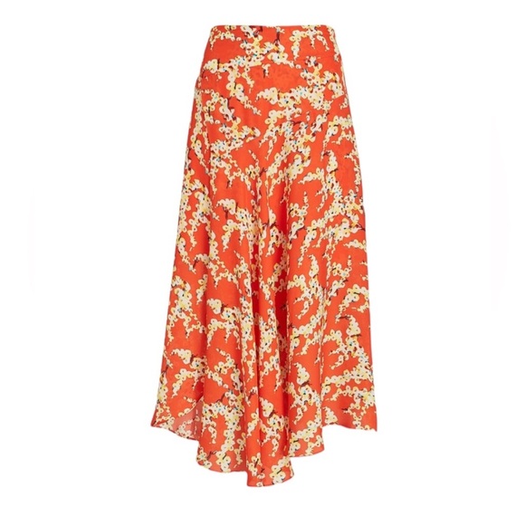 A.L.C.| NEW $395 Lev Floral Asymmetrical Slip Skirt, Size 4 - Picture 2 of 11